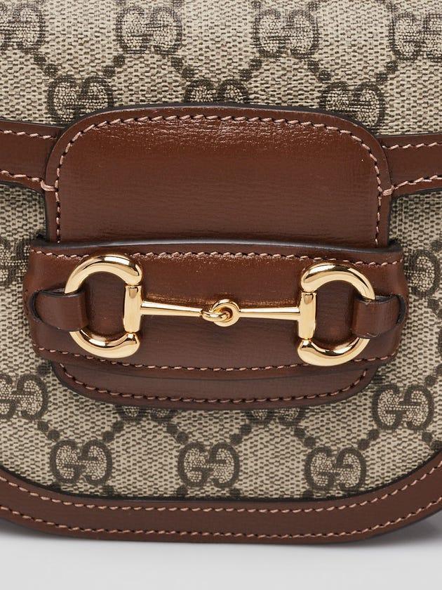 Gucci Beige GG Supreme Coated Canvas Horsebit 1955 Belt Bag Banlieue91