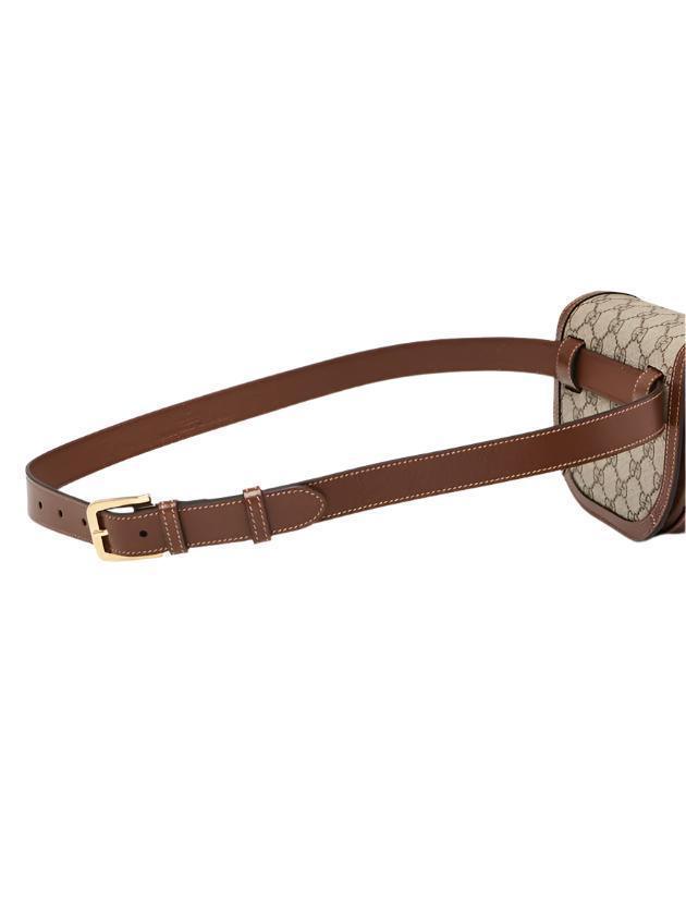 Gucci Beige GG Supreme Coated Canvas Horsebit 1955 Belt Bag Banlieue91