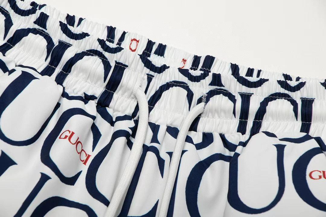 Maxi Gucci Print Fabric Short 'Blue' Banlieue91