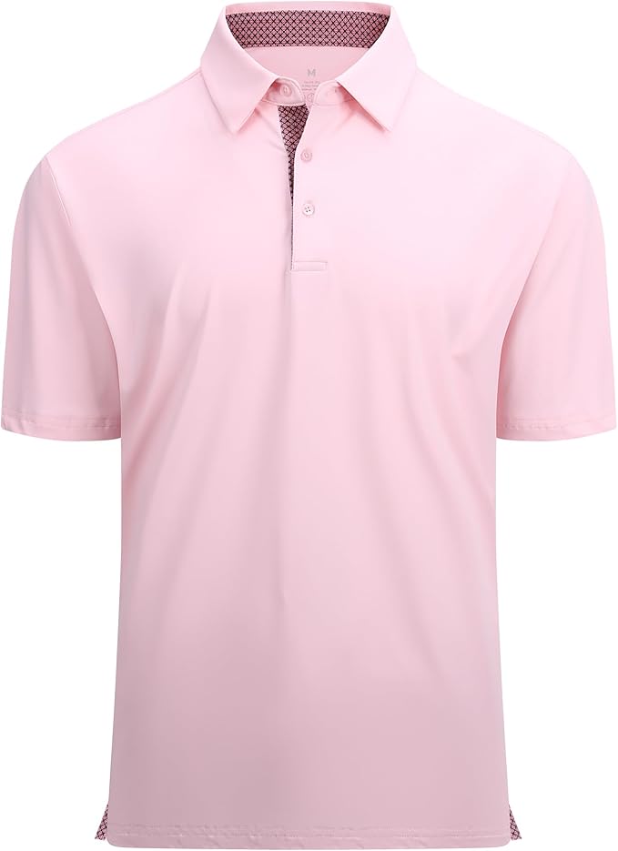 Alex Vando Mens Golf Shirt Moisture Wicking Quick-Dry Solid Short Sleeve Polo Shirts for Men IronWave Fitness