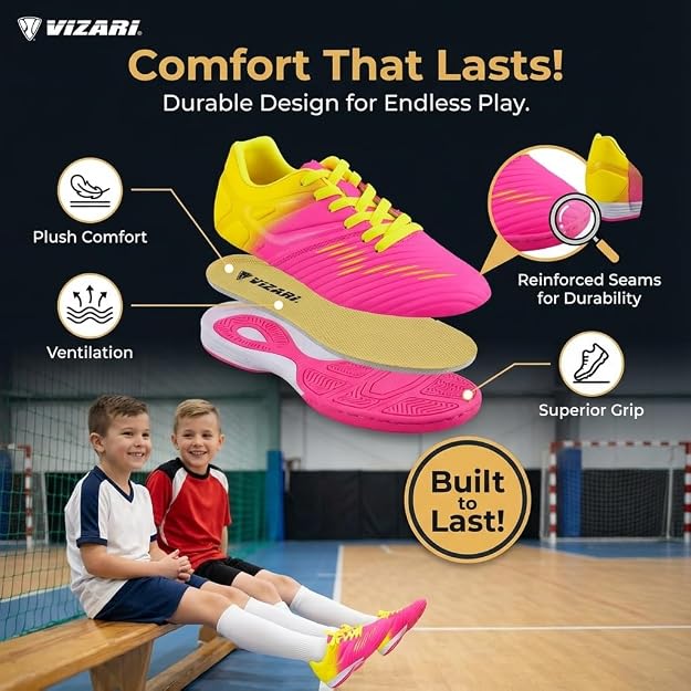 Vizari Liga Indoor Soccer Shoes – Pink Vizari Sports