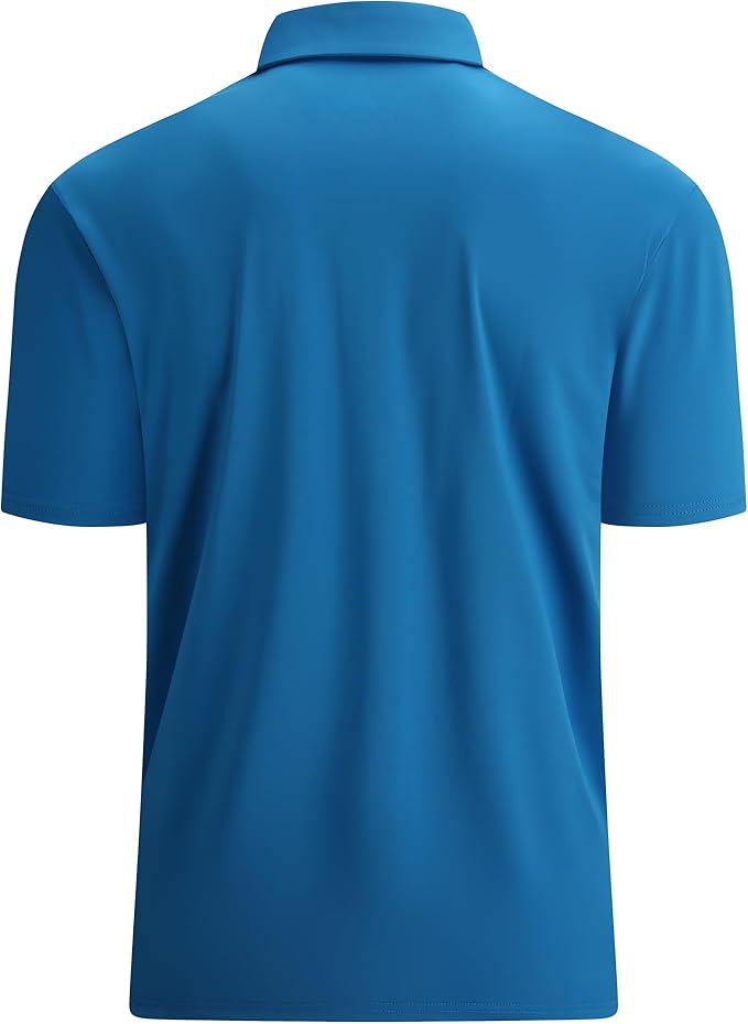 Alex Vando Mens Golf Shirt Moisture Wicking Quick-Dry Solid Short Sleeve Polo Shirts for Men IronWave Fitness