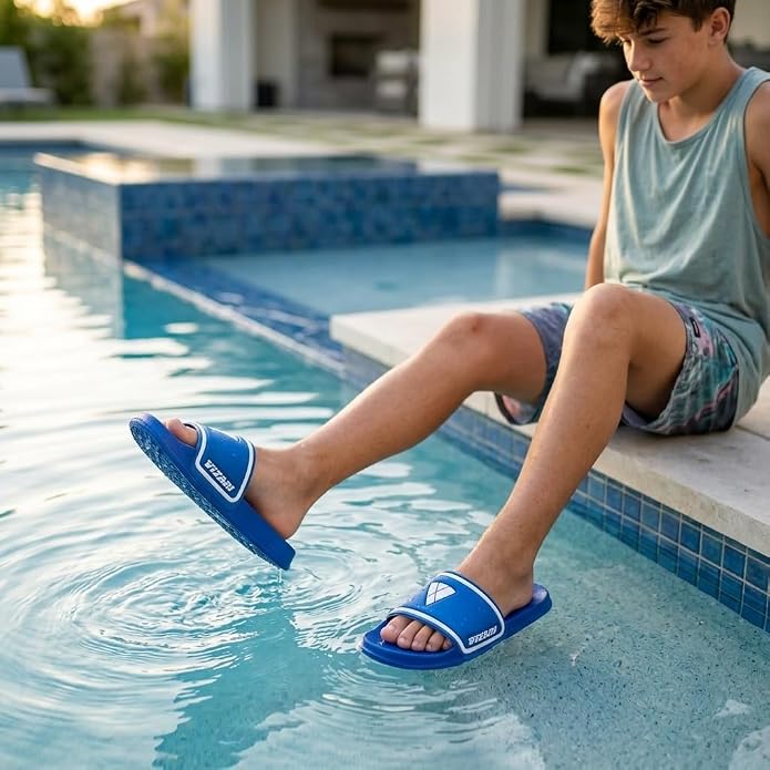 Vizari Youth Soccer Slide Sandals – Blue Vizari Sports