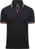 Esabel.C Jacquard Golf Shirts for Men Moisture Wicking Short Sleeve Performance Dry Fit Active Mens Polo Shirts IronWave Fitness
