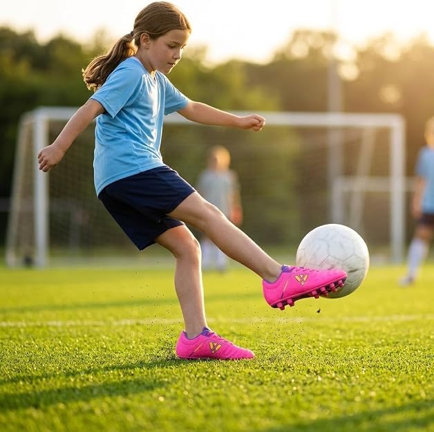 Vizari Catalina Junior Firm Ground Soccer Cleats – Pink/Purple/Yellow Vizari Sports