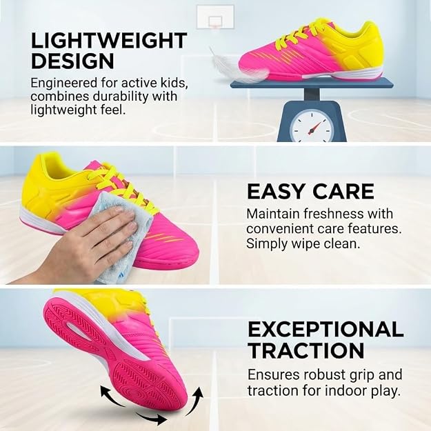 Vizari Liga Indoor Soccer Shoes – Pink Vizari Sports