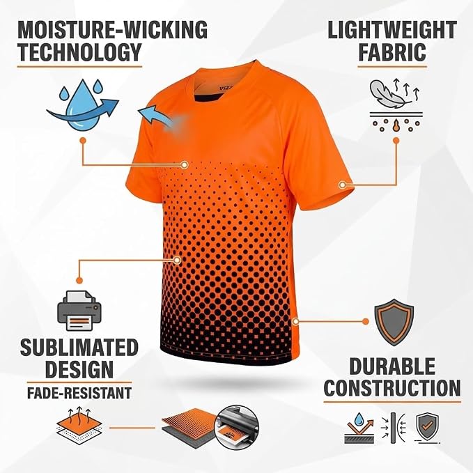 Vizari Ventura Short Sleeve Goalkeeping Jersey – Orange/Black Vizari Sports