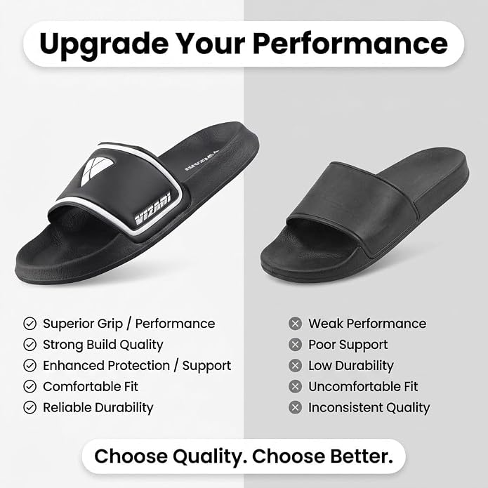 Vizari Sports Adult Soccer Slide Sandals - Black Vizari Sports