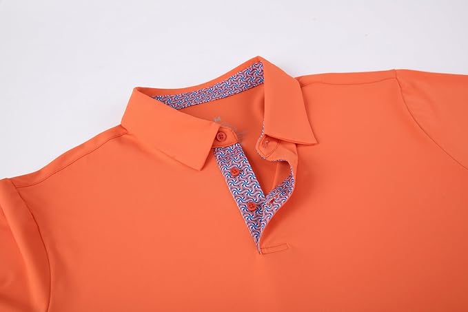 Alex Vando Mens Golf Shirt Moisture Wicking Quick-Dry Solid Short Sleeve Polo Shirts for Men IronWave Fitness