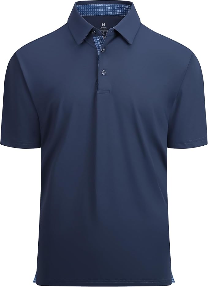 Alex Vando Mens Golf Shirt Moisture Wicking Quick-Dry Solid Short Sleeve Polo Shirts for Men IronWave Fitness