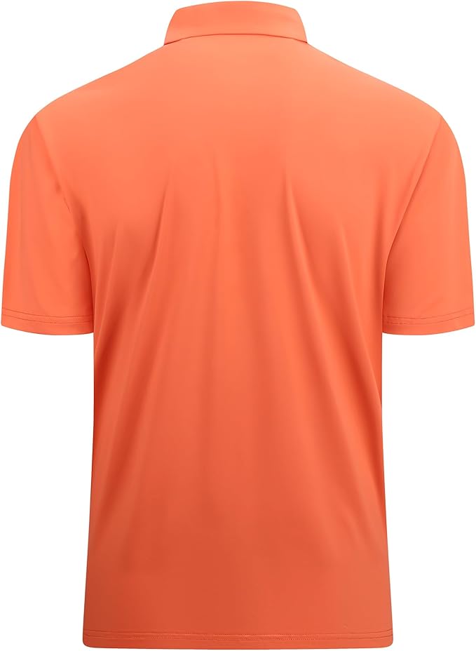 Alex Vando Mens Golf Shirt Moisture Wicking Quick-Dry Solid Short Sleeve Polo Shirts for Men IronWave Fitness