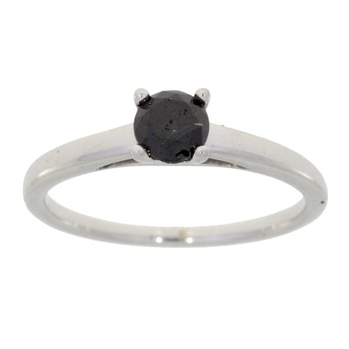 .50ct Black Diamond Eng Only Sterling Silver Bids.com