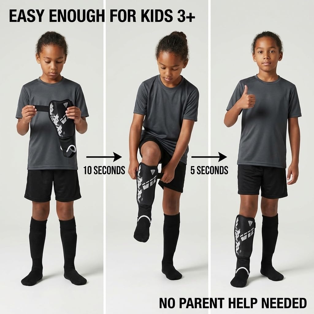 Vizari Napoli Soccer Shin Guards – Black/Silver Vizari Sports