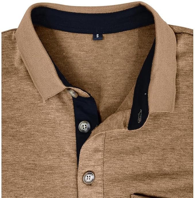 Men's Casual Polo Shirts Classic Button Basic Short Sleeve Shirt Solid Color Cotton Tees Golf Stylish Tops IronWave Fitness