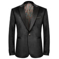 WYWK Men's Velvet Blazer One Button Casual Tuxedo WYWK