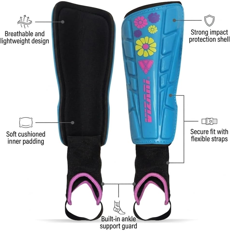 Vizari Blossom Youth Soccer Shin Guard - Blue Vizari Sports