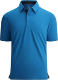 Alex Vando Mens Golf Shirt Moisture Wicking Quick-Dry Solid Short Sleeve Polo Shirts for Men IronWave Fitness