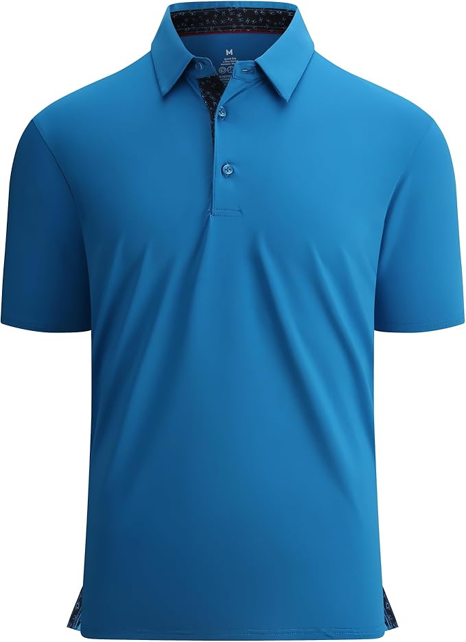 Alex Vando Mens Golf Shirt Moisture Wicking Quick-Dry Solid Short Sleeve Polo Shirts for Men IronWave Fitness