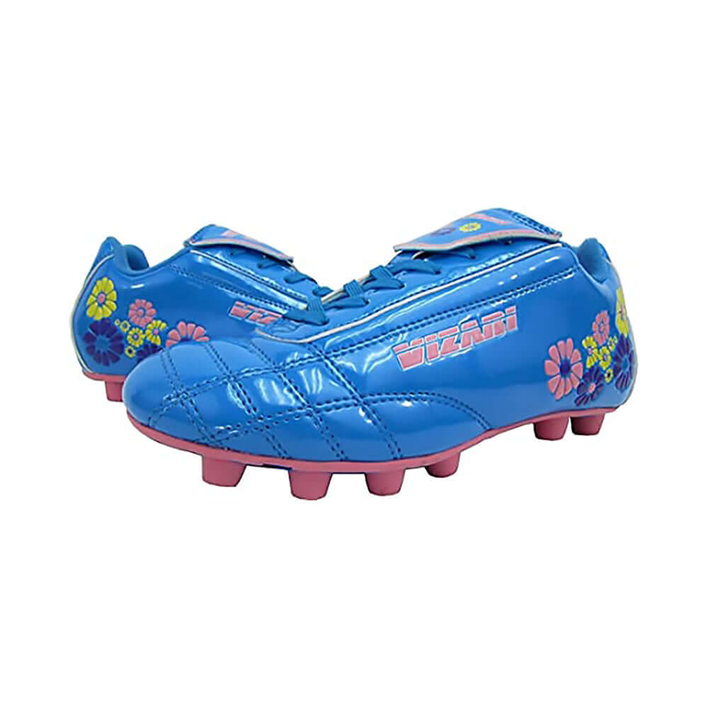 Kids Blossom Firm Ground Soccer Cleats ??Blue/Pink Vizari Sports