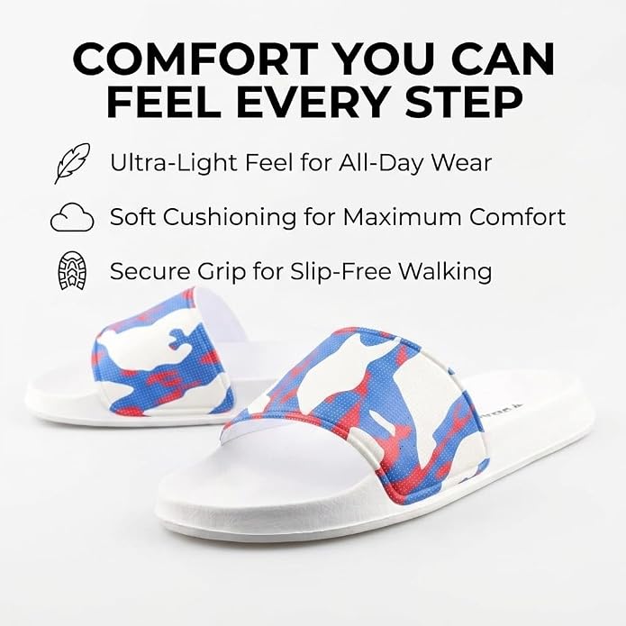 Vizari Youth Camo Soccer Slide Sandals – White Vizari Sports