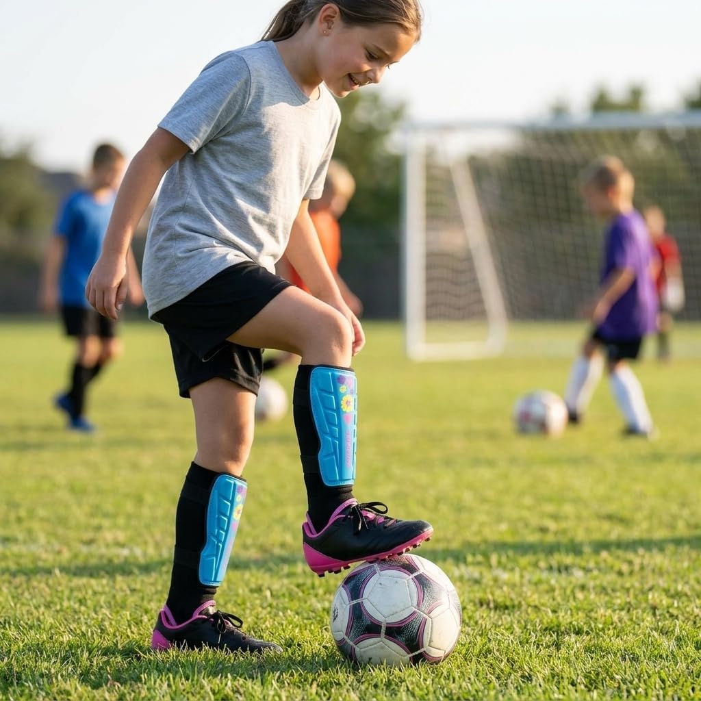 Vizari Blossom Youth Soccer Shin Guard - Blue Vizari Sports