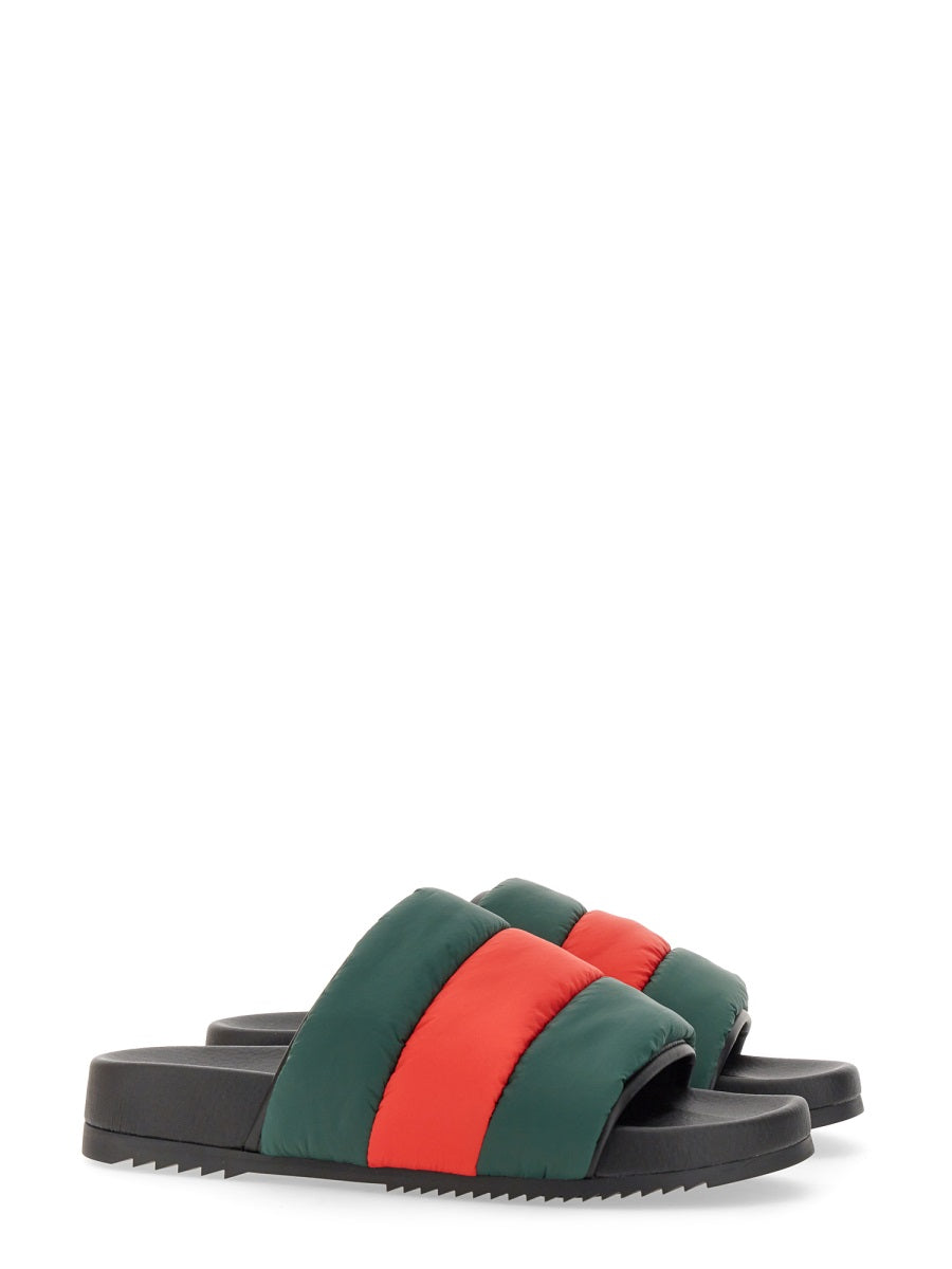 GUCCI Slider Sandal with Web Ribbon - 3 cm Sole Height Banlieue91