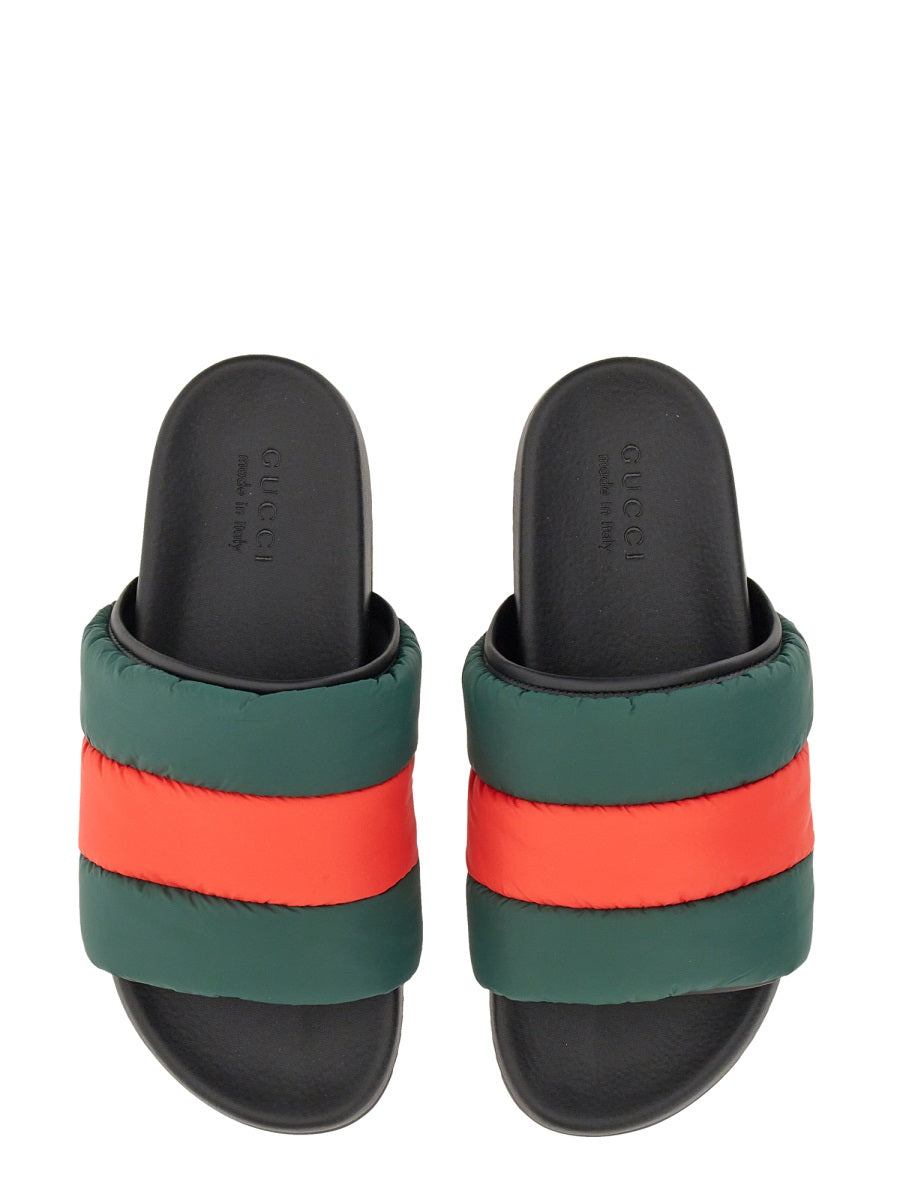 GUCCI Slider Sandal with Web Ribbon - 3 cm Sole Height Banlieue91