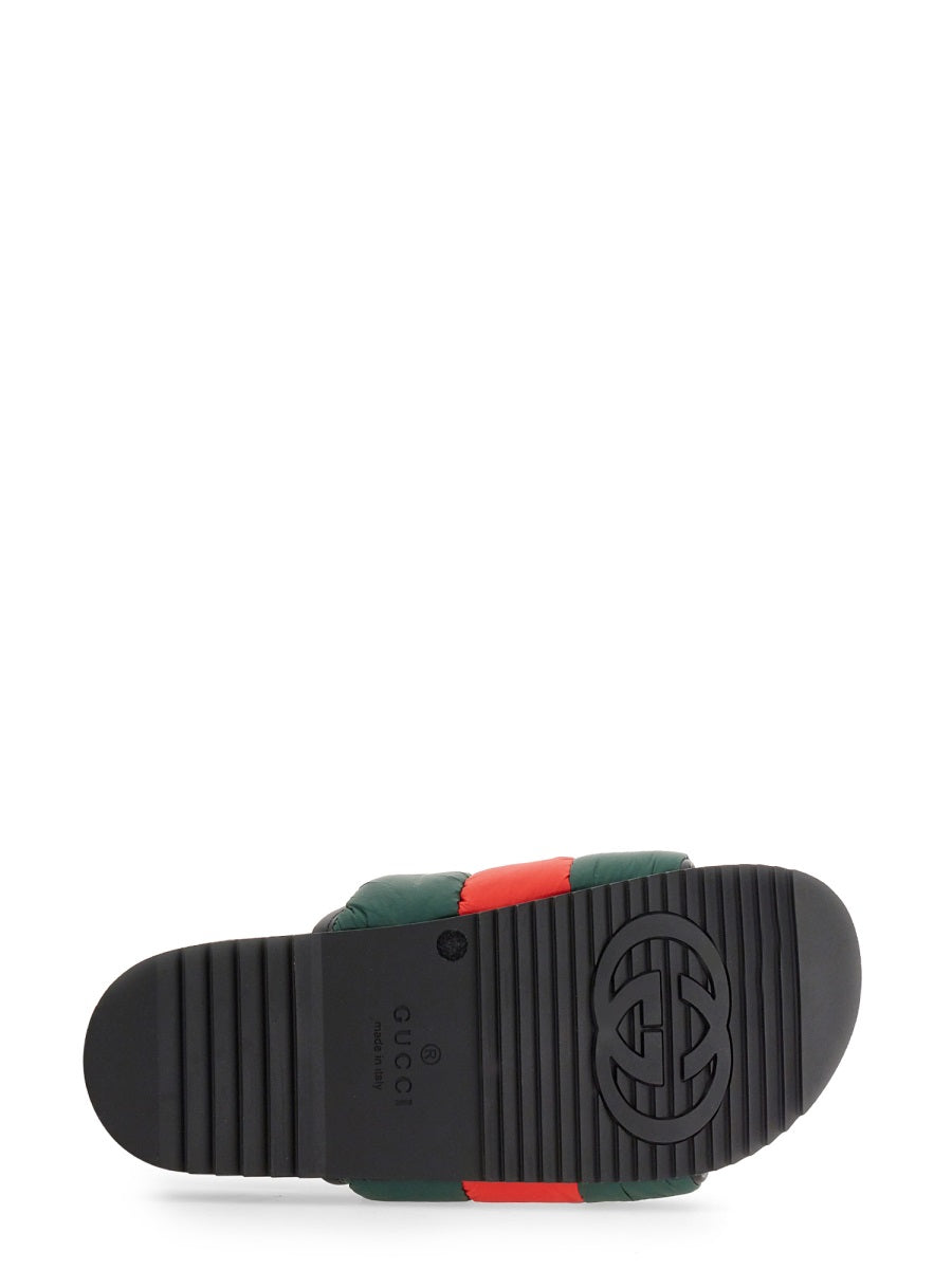 GUCCI Slider Sandal with Web Ribbon - 3 cm Sole Height Banlieue91