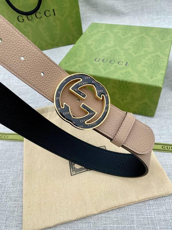 GUCCI Embellished coated-canvas and leather belt 'Beige' Banlieue91