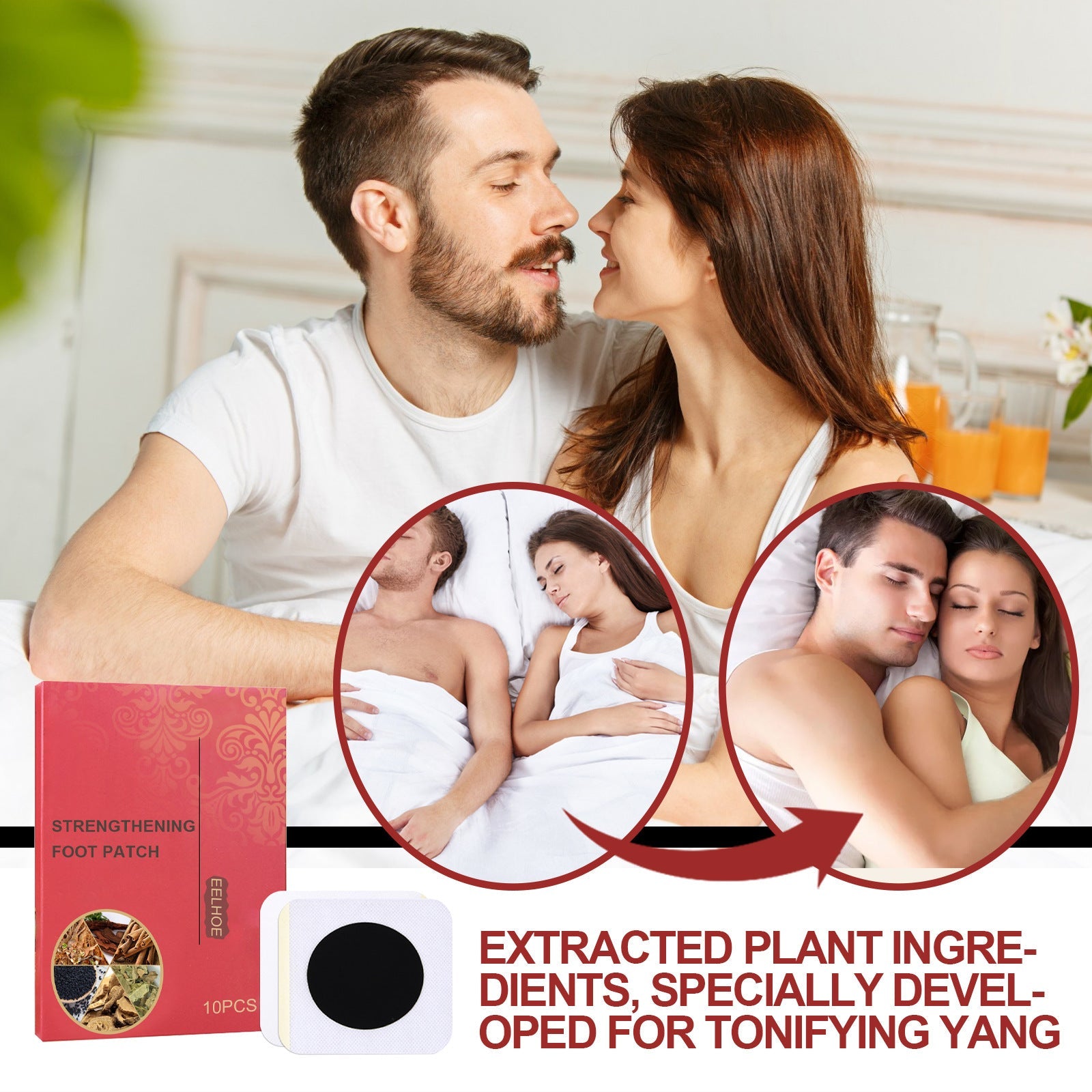 Strengthening Foot Patch, Lock Yang Patch Kidney Health Care Strong Male Foot Patch Fuyang Stick Body Point Patch