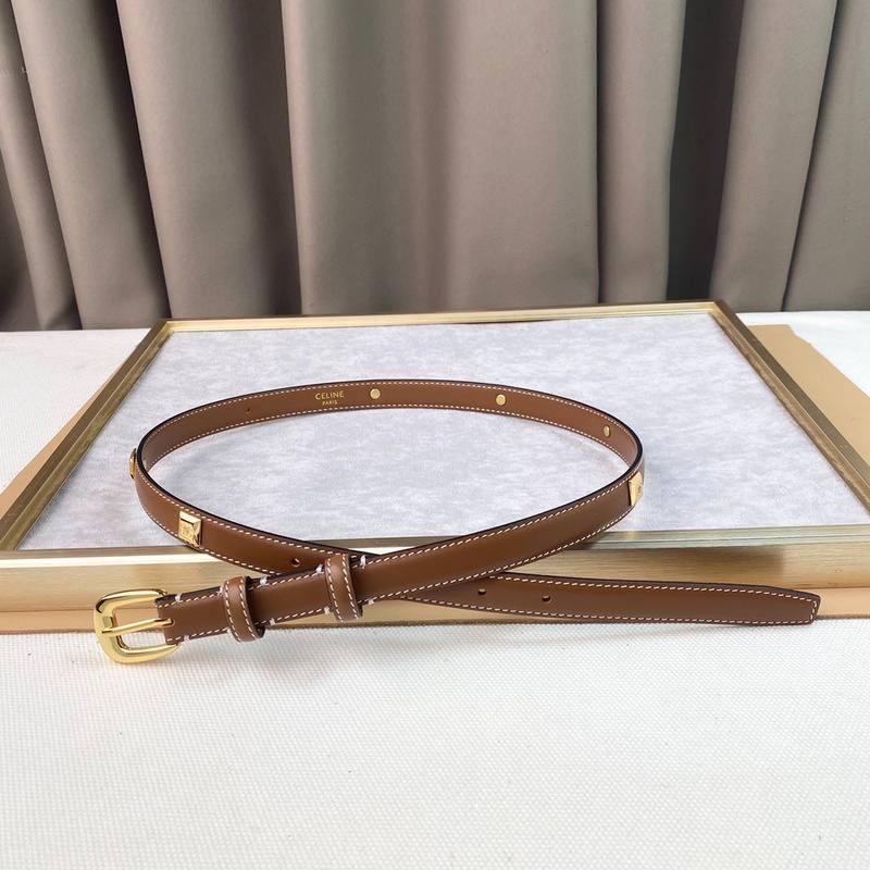 Celine Women Gold Buckle Belt 'Brown' Banlieue91