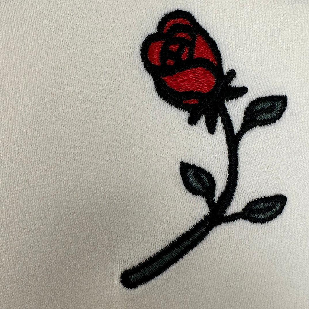 Burberry T-Shirt With Rose Without Collar 'White' Banlieue91