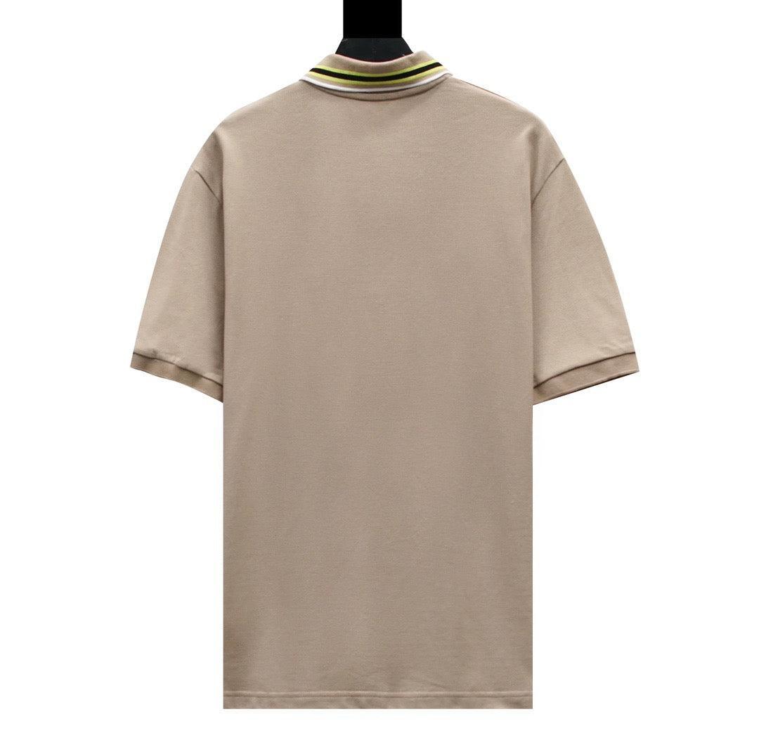 Gucci Light Brown T-shirt with a collar Banlieue91