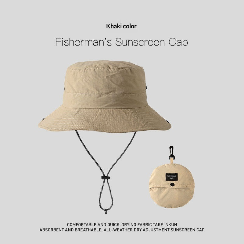 Wide-Brim UV Protection Nylon Sun Hat – Breathable Outdoor Hat for Women & Men FitiqueFit