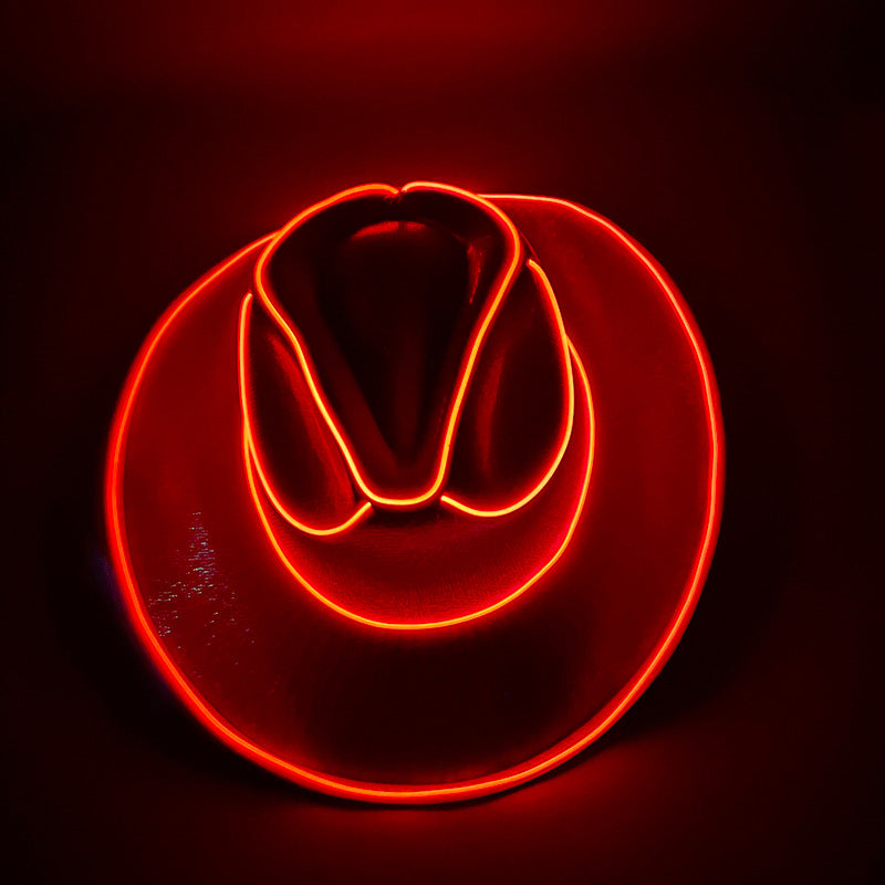 Halloween Carnival Party LED Wireless Fluorescent Colorful Cowboy Flashing Hat FLIPSTYLEZLLC