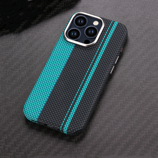 Suitable for iPhone 15 ProMax phone case Kevlar pattern magnetic hard case 14 carbon fiber pattern anti drop protective case V.I.P Digital Presence