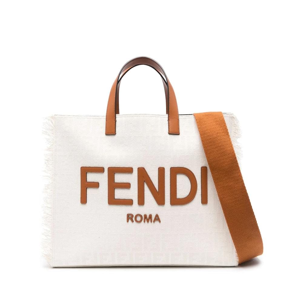 Fendi Neutrals Tote Bags Men Luosophy
