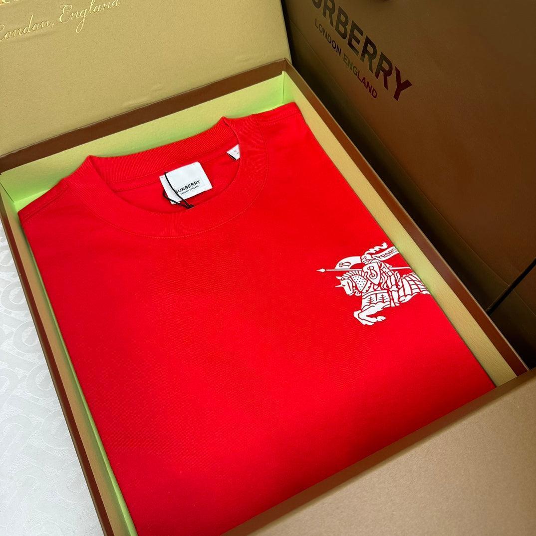 Burberry Red T-Shirt Without Collar Banlieue91