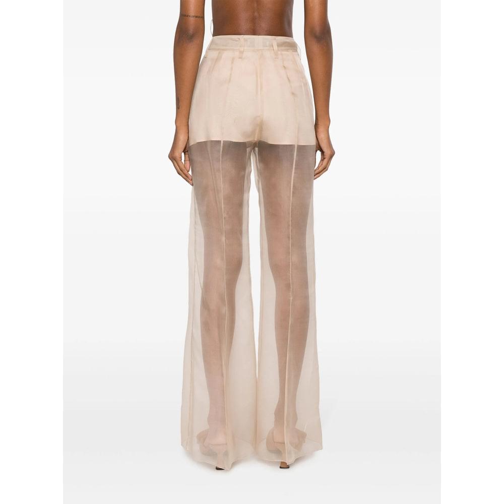 Prada Neutrals Trousers - Flared Trousers Women Luosophy