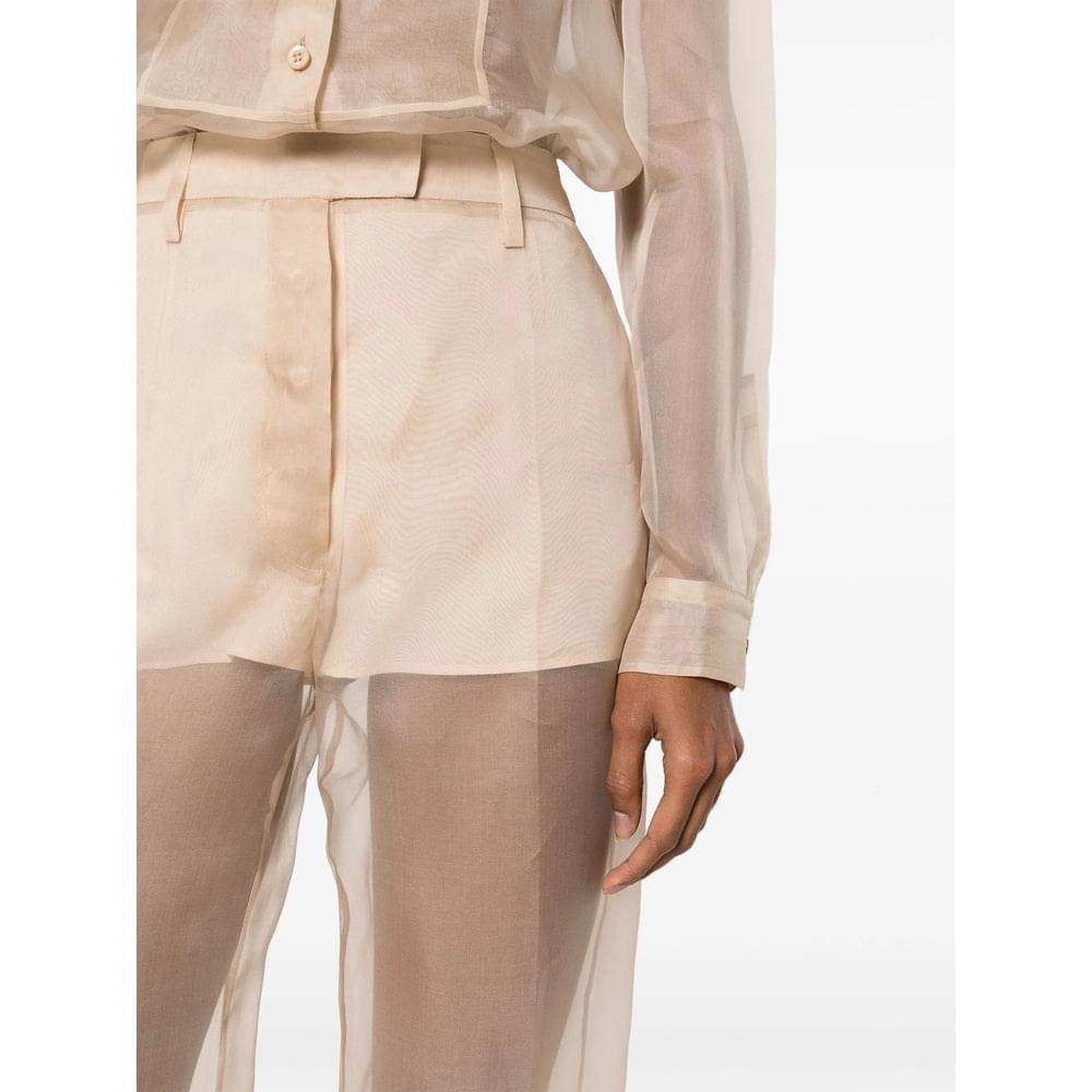 Prada Neutrals Trousers - Flared Trousers Women Luosophy