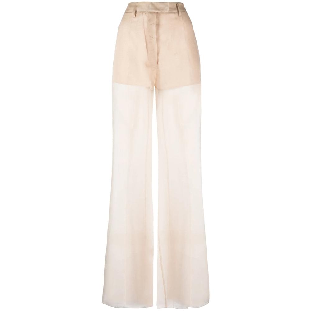 Prada Neutrals Trousers - Flared Trousers Women Luosophy