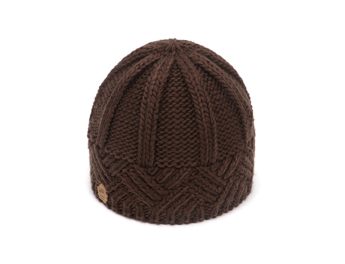 European and American retro style diamond grid coarse needle knitted hat for men and women, fashionable autumn and winter knitted hat V.I.P Digital Presence