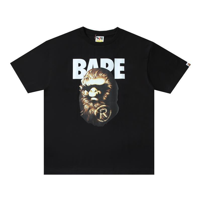 Bathing Ape Black T-Shirt without Collar Banlieue91