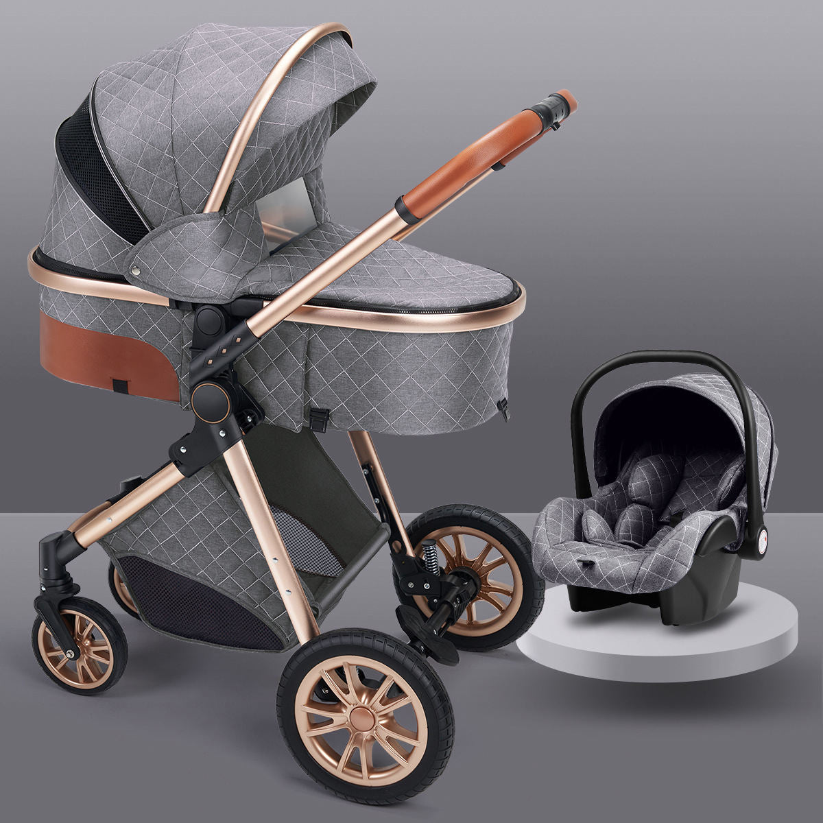 High landscape baby stroller that can sit or lie down lightweight folding two-way shock-absorbing newborn baby stroller V.I.P Digital Presence