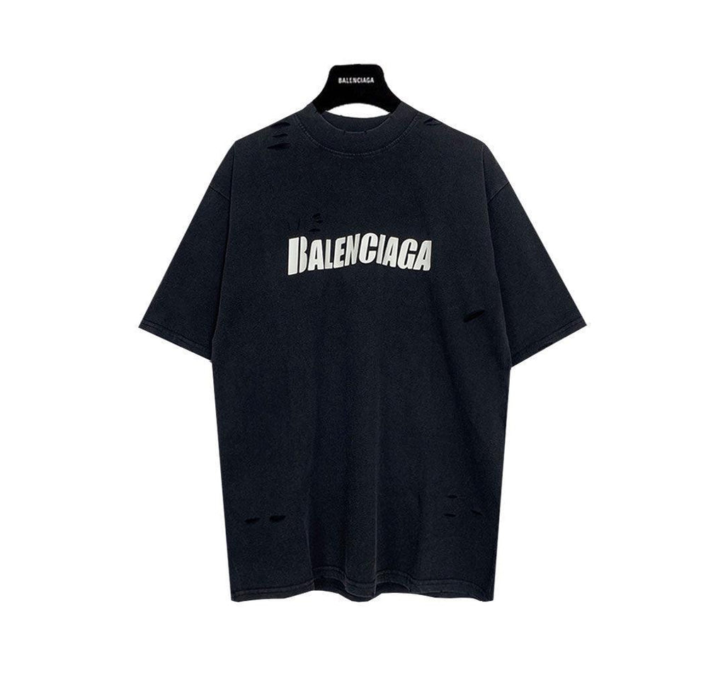 Balenciaga Black T-Shirt Without Collar Banlieue91