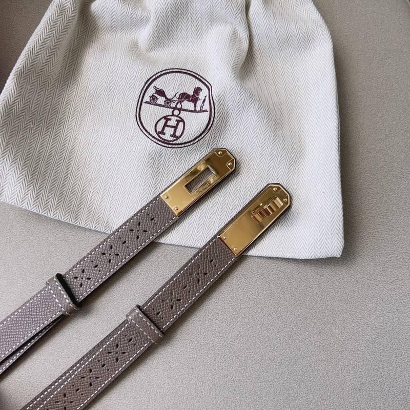 Hermes Men Gold Buckle Belt 'Grey' Banlieue91