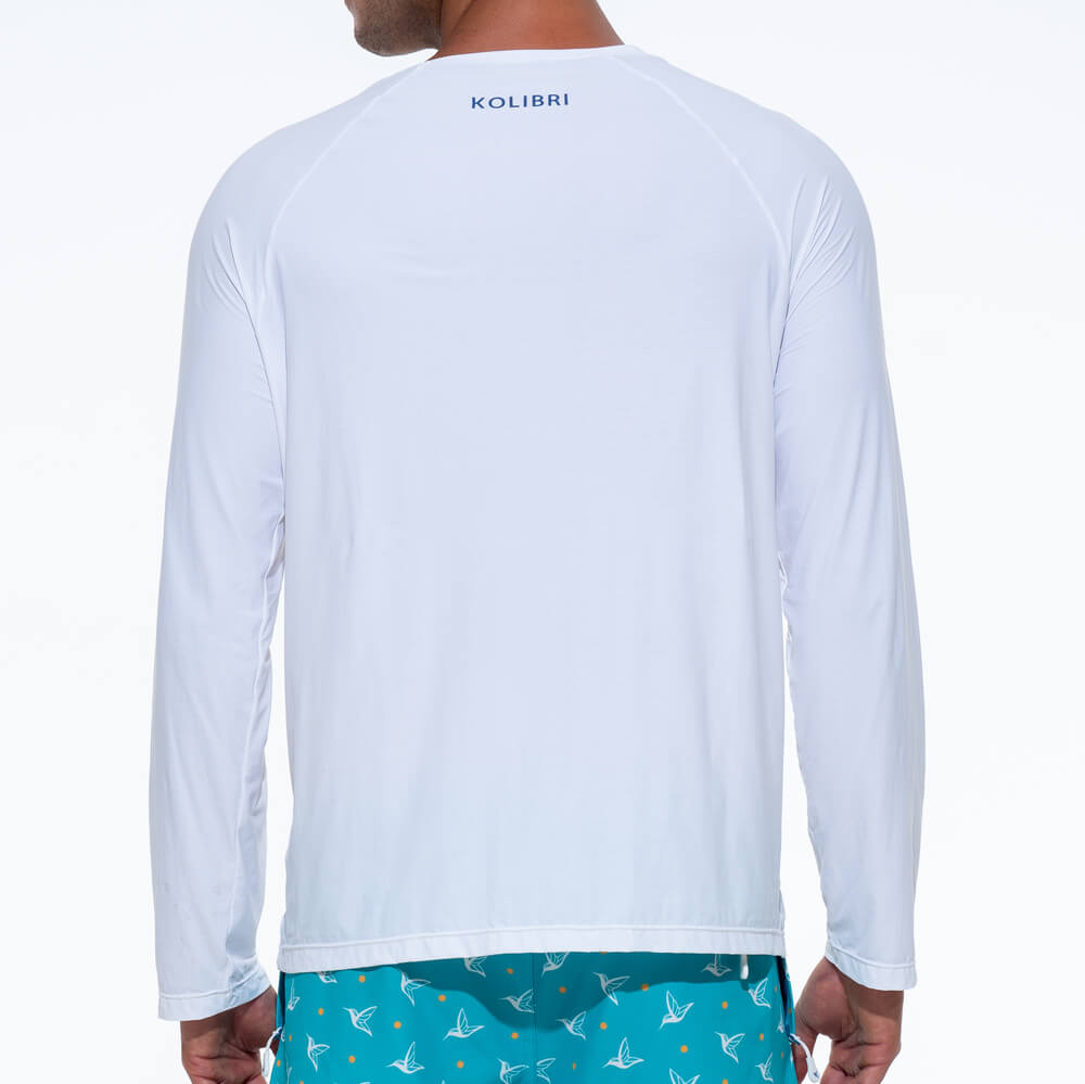 White UPF Long Sleeve Shirt Live Kolibri