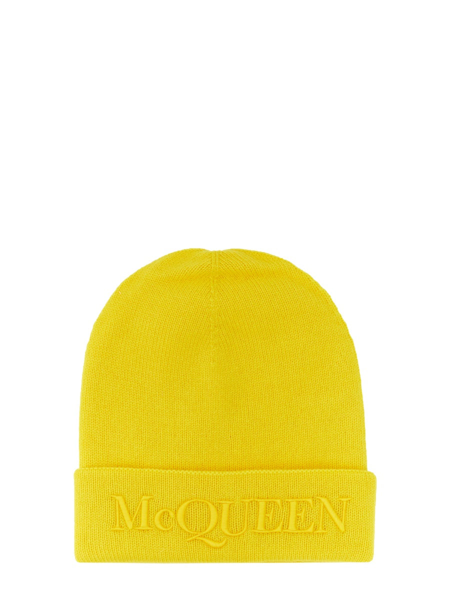 ALEXANDER MCQUEEN Luxury High Lapel Hat with Iconic Logo