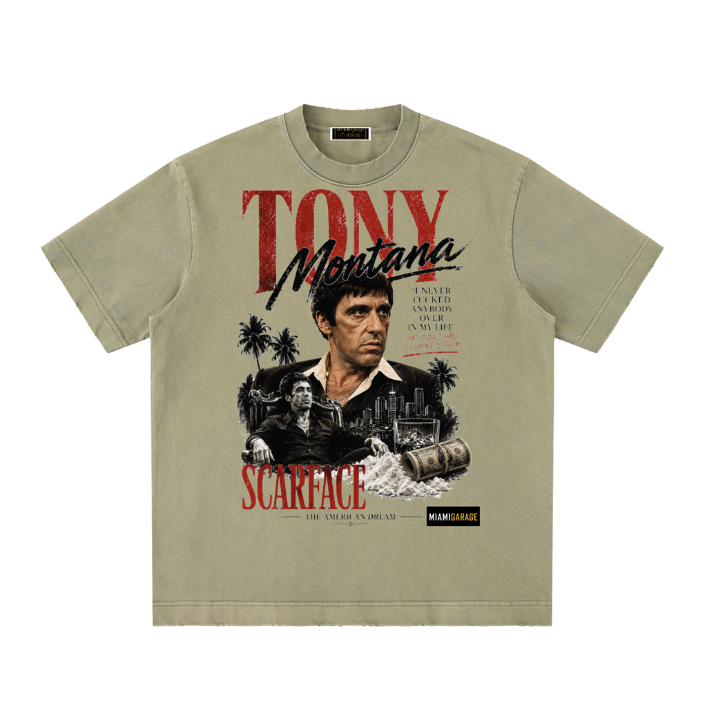 Heavyweight Vintage Washed Frayed T-Shirt