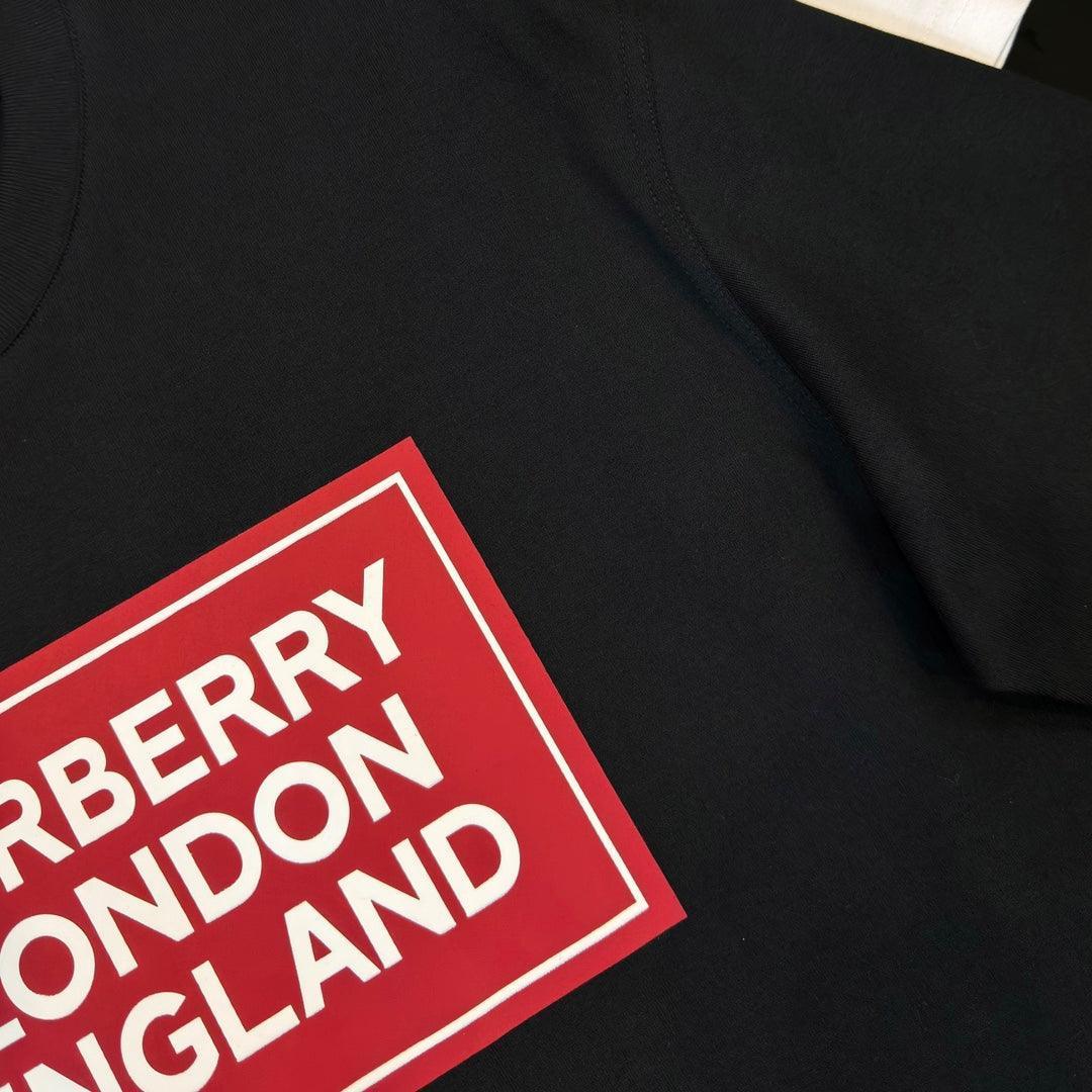 Burberry Black & Red T-Shirt Without Collar Banlieue91